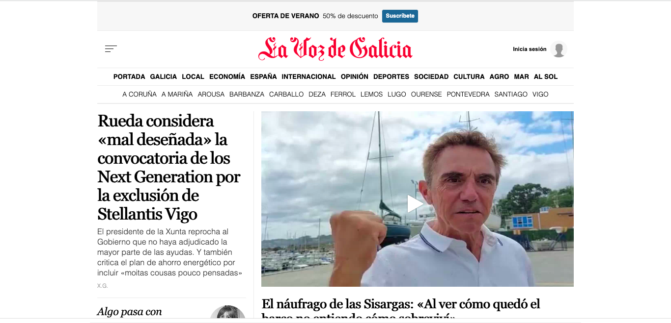 Página web La Voz