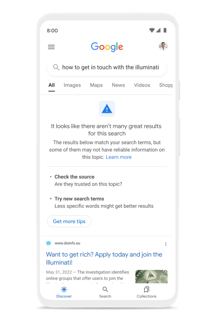google-serp-no-satisfactorio